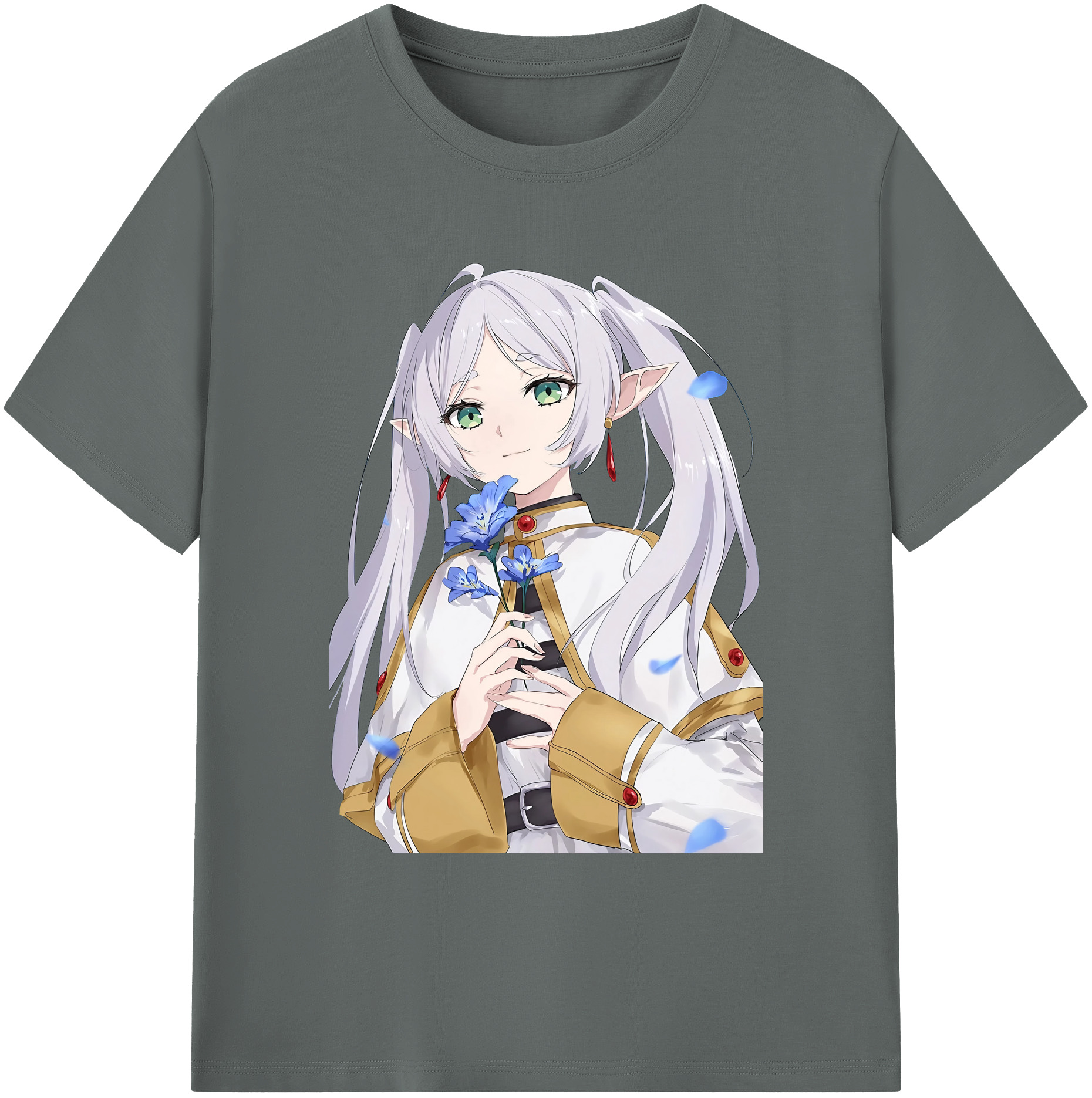 （画像用） 葬送のフリーレン Frieren 綿100％ メンズ半袖Tシャツ｜肌触りやわらか＆通気性